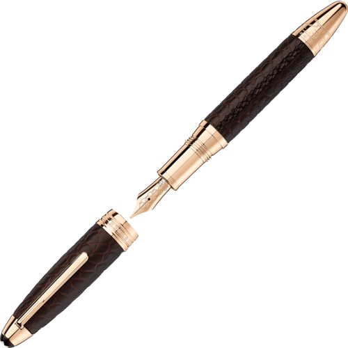 Great Masters Exotic Leather Brown Alligator Fountain Pen