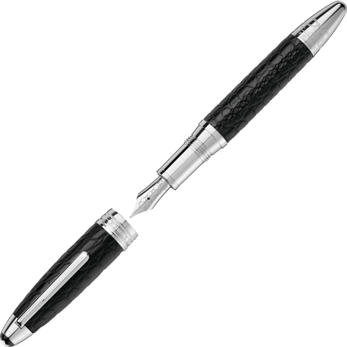 Great Masters Exotic Leather Black Alligator Fountain Pen