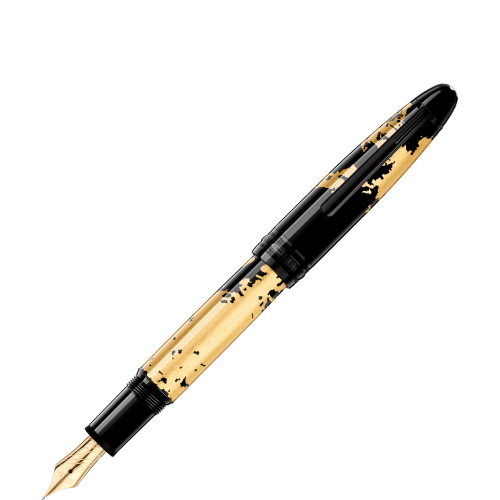 Fountain Pen Montblanc Meisterstück Solitaire Calligraphy Gold Leaf Flex Nib
