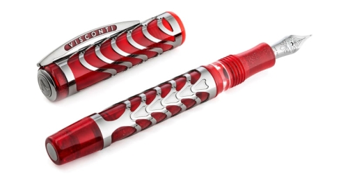 Visconti Skeleton Red Ruthenium Trim