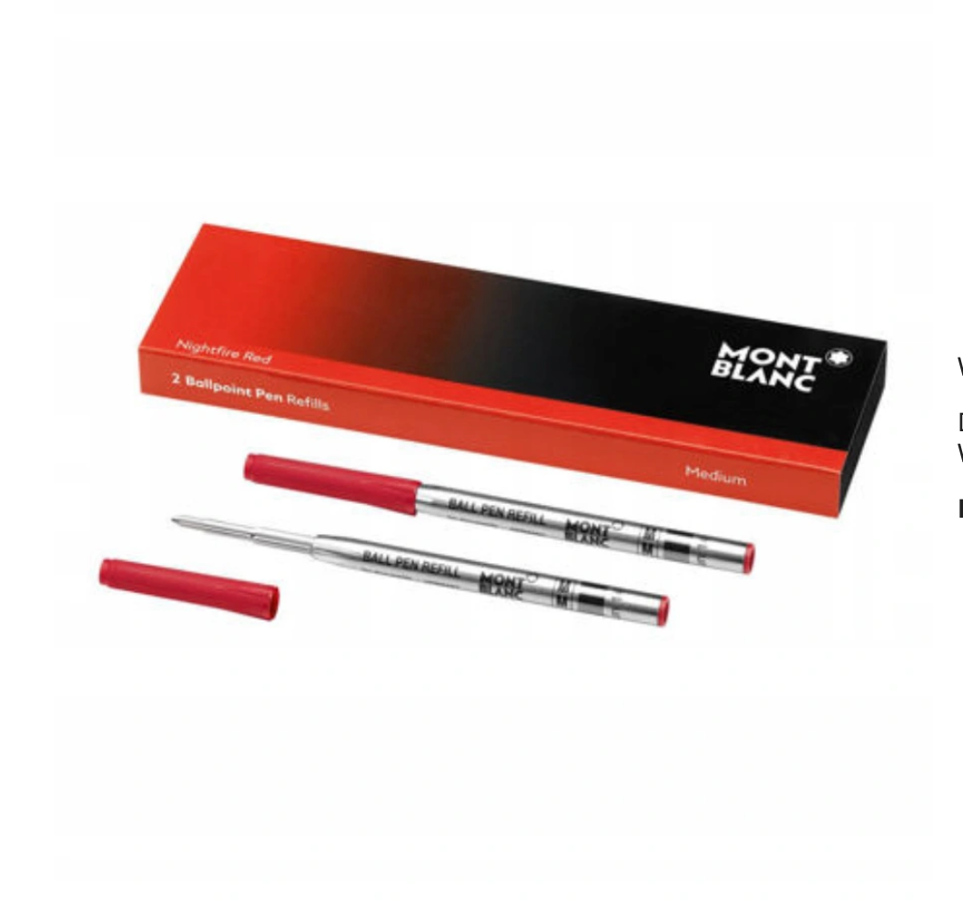 Wkłady do długopisu MontBlanc Nightfire Red M, 2 szt.