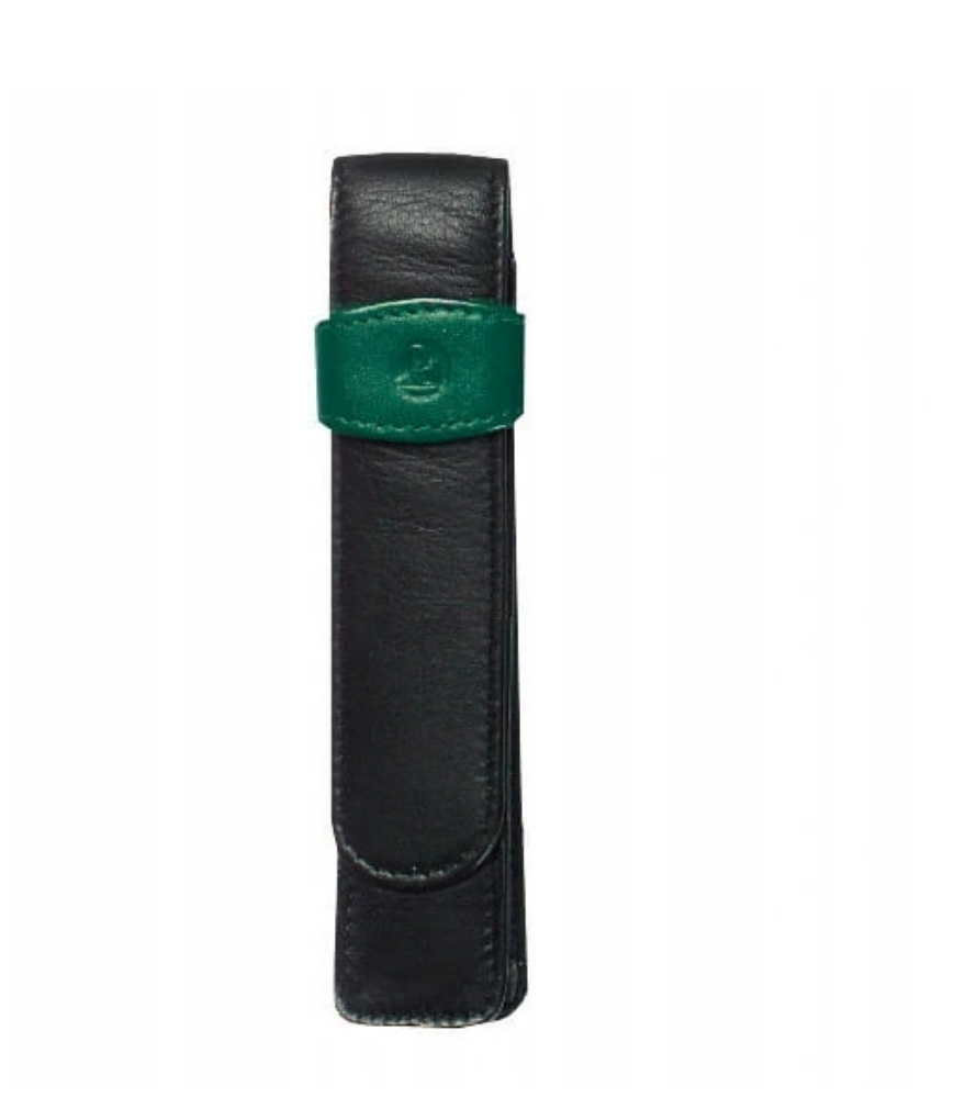 PELIKAN Leather case for 1 pc black / green
