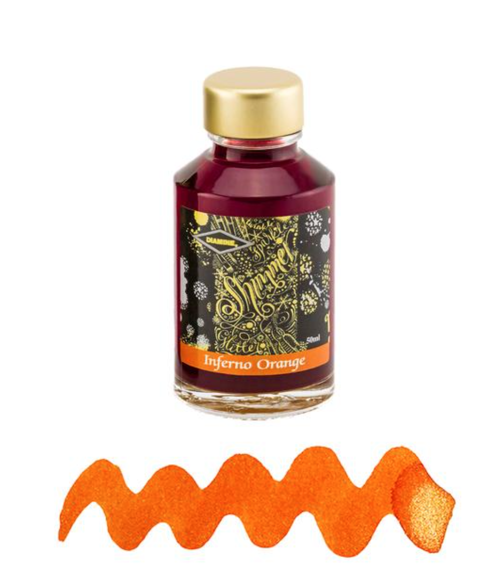 Diamine atrament Shimmering  INFERNO ORANGE 50 ml