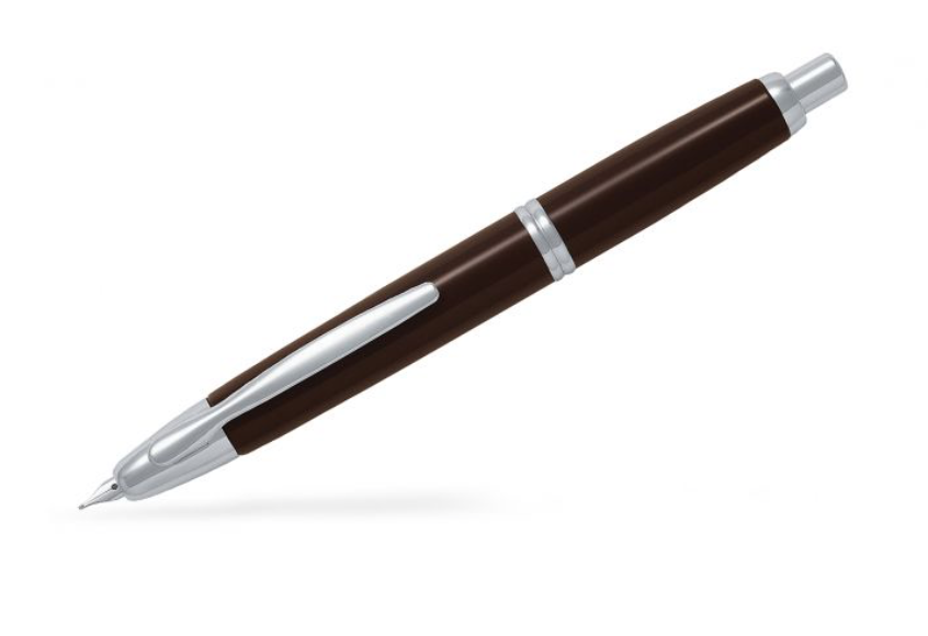 Fountain Pen Pilot Capless Rhodium Trims - Brown 18k