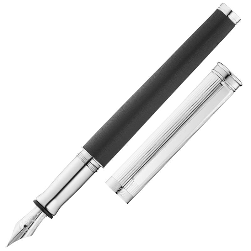 Waldmann SOLON pióro wieczne  Silver Black Leather