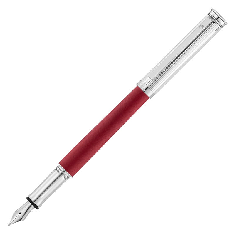 Waldmann SOLON pióro wieczne  Silver Red Leather
