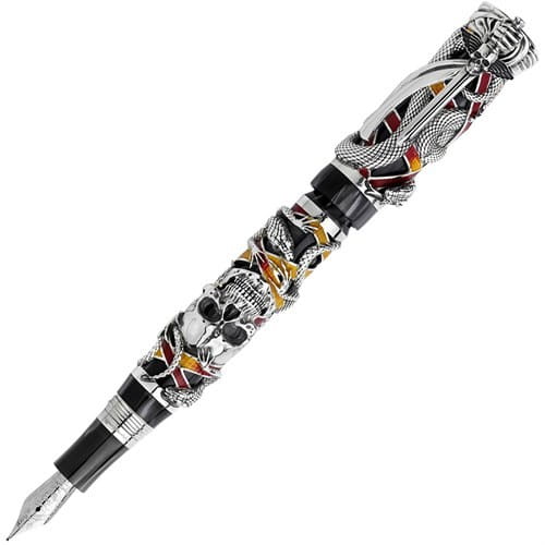 Montegrappa Cult Chaos Silver pióro wieczne + kałamarz set