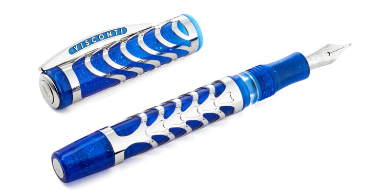 Visconti Skeleton Blue Palladium Trim  pióro wieczne 