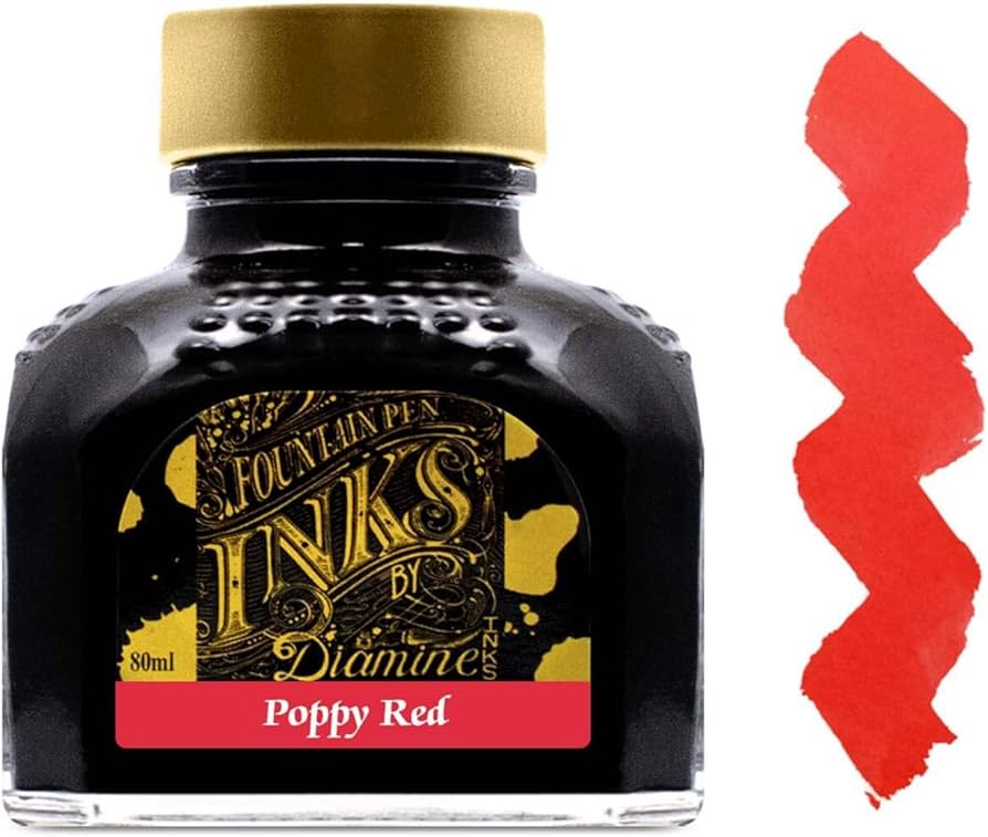 Diamine atrament Poppy Red 80 ml.