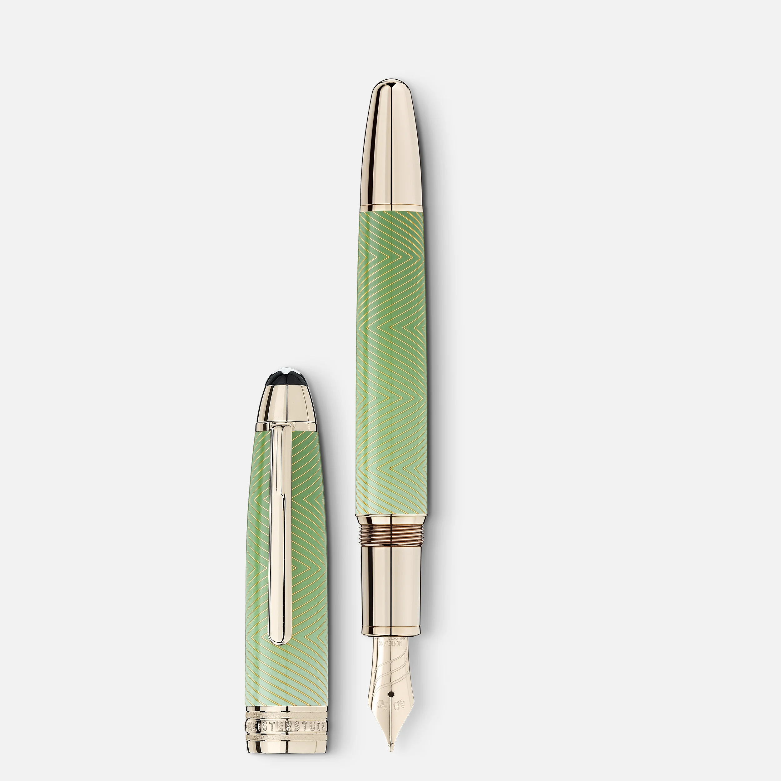 Montblanc Meisterstück Calligraphy Solitaire Celadon Dégradé Pióro Wieczne z zakrzywioną stalówką