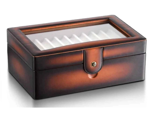 Lapis Bard Hemingway Cognac Leather kaseta kolekcjonerska na 20 piór