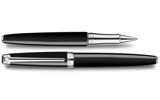 Caran d'Ache Silver-Plated, Rhodium-Coated LÉMAN™ EBONY BLACK Pióro kulkowe