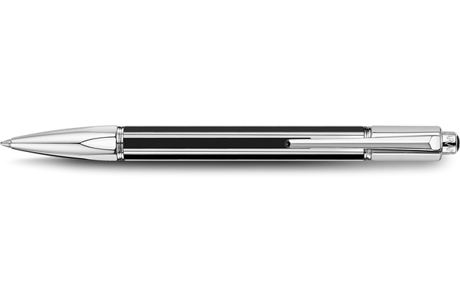 Caran d'Ache Silver-Plated, Rhodium-Coated VARIUS™ CHINA BLACK Długopis