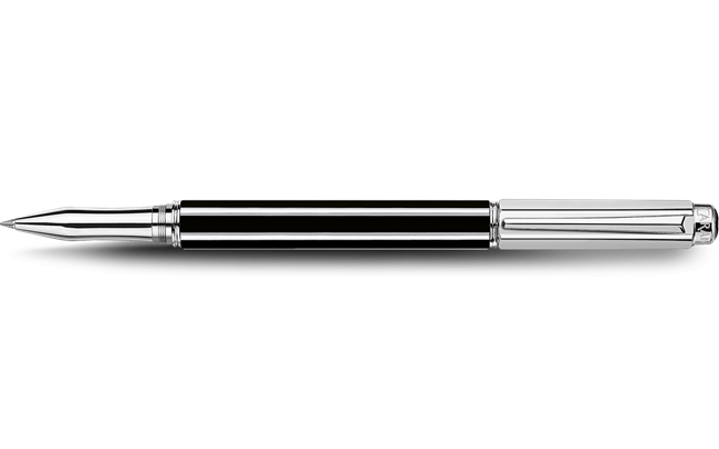 Caran d'Ache Silver-Plated, Rhodium-Coated VARIUS™ CHINA BLACK Pióro kulkowe