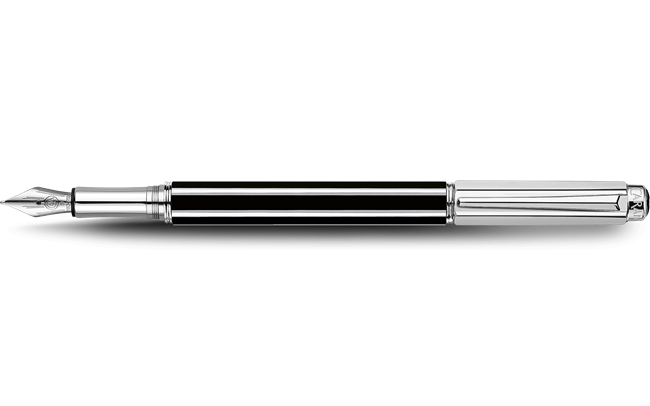 Caran d'Ache Silver-Plated, Rhodium-Coated VARIUS™ CHINA BLACK Pióro wieczne