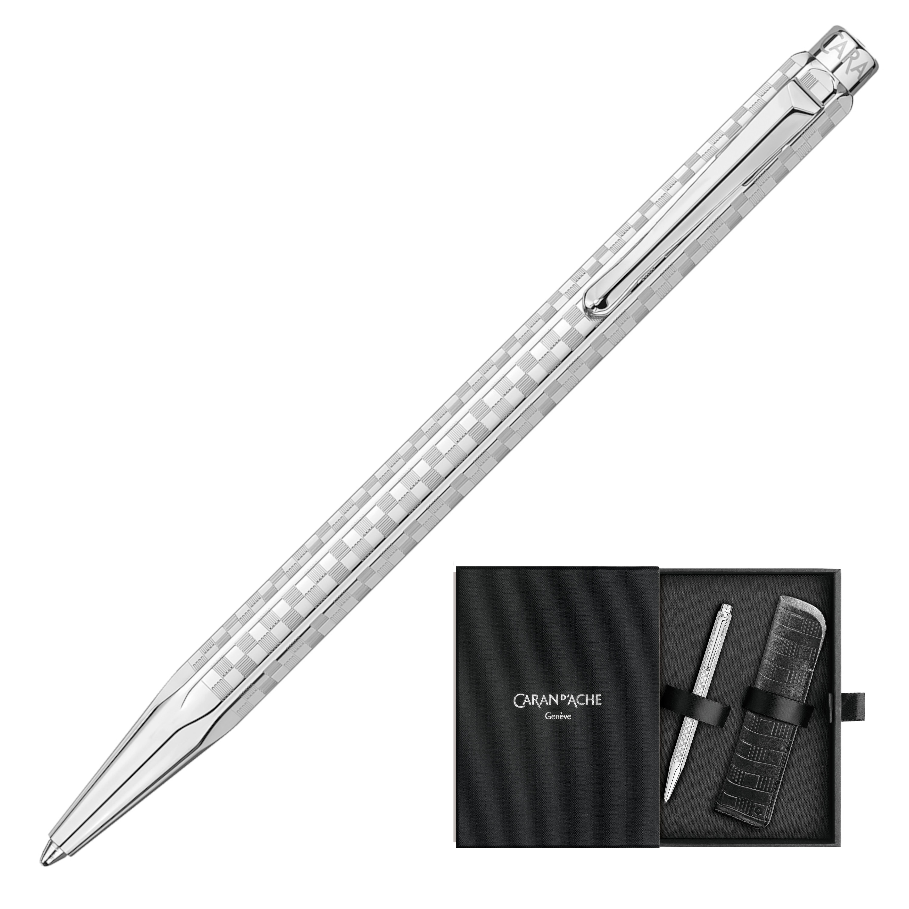 Caran d'Ache Ecridor Damier Platinum Długopis + Etui